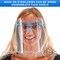 Safety Face Shields with Blue Glasses Frames (Pack of 10) - Ultra Clear Protective Full Face Shields to Protect Eyes Nose Mouth - Anti-Fog PET Plastic